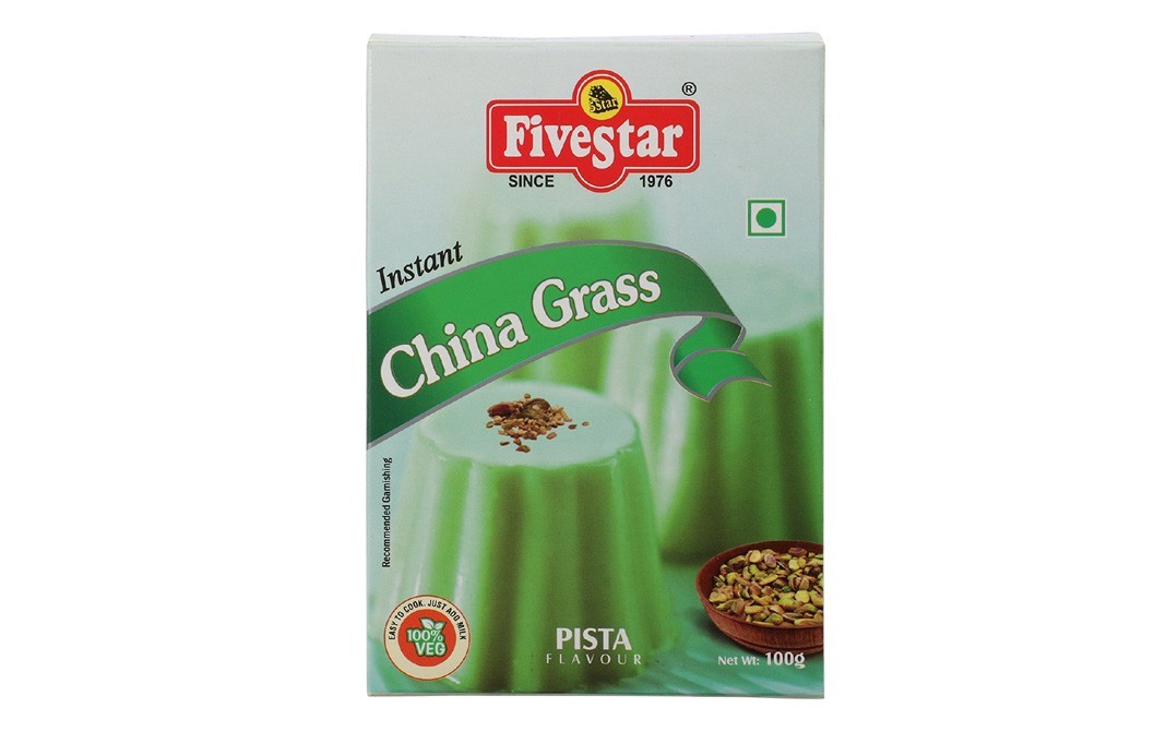 Five Star Instant China Grass, Pista Flavour   Box  100 grams